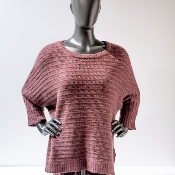 ZADIG AND VOLTAIRE BOXY RIB CASHMERE SWEATER - Picture 2 of 5